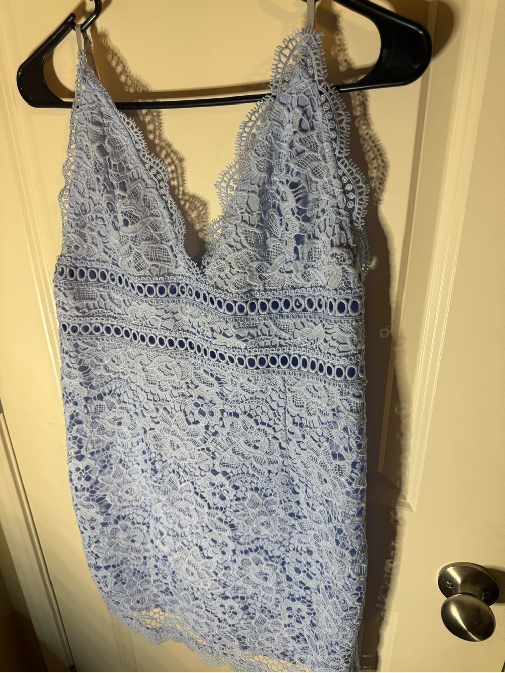 Forever 21 Light Blue Lace Cami Dress | Sleeveless Mini Dress